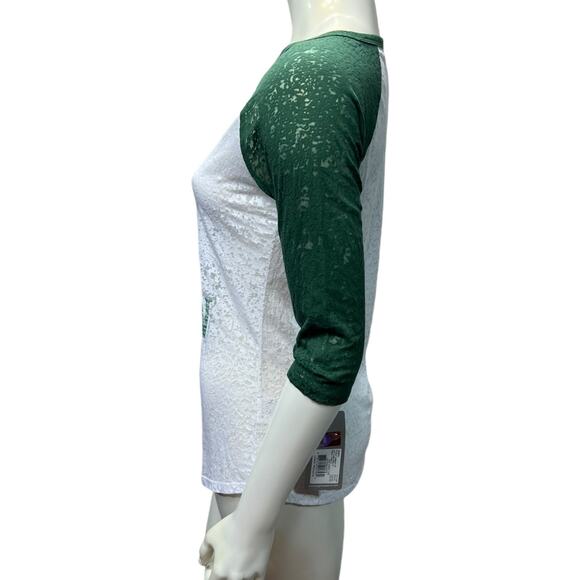 NWT Green and White Michigan State Long Sleeve Shirt - Medium Pristine Condition - Picture 2 of 11